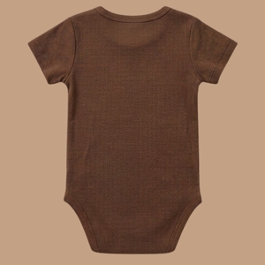 Body de Bebé de Manga Corta Orgánico Cot & Candy Color Chocolate - Product Image 2
