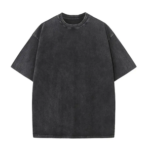 T-shirt personnalisé imprimé, streetwear, grande taille, effet délavé, vintage, surdimensionné, 100% coton, respirant, pour hommes - Product Image 3
