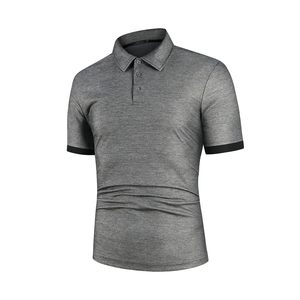 Custom Logo Cotton Fiber Short Sleeve Contrast Color Streetwear Casual Tops <b>Orange</b> Men <b>Polo</b> Shirt - Product Image 4