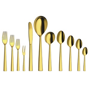 Collection de Couverts Dorés Brillants de Luxe – Ustensiles de Table Modernes en Acier Inoxydable pour Dîners Raffinés et Cadeaux - Product Image 2