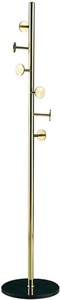 Modern design gold plated metal coat <b>stand</b> with marble base luxury entryway customized options - Product Image 2
