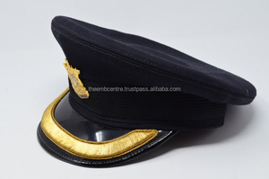 Casquettes uniformes personnalisées Hatgerman Casquette uniforme Couvre-chef argent brodé à la main Pakistan Casquettes personnalisées - Product Image 2