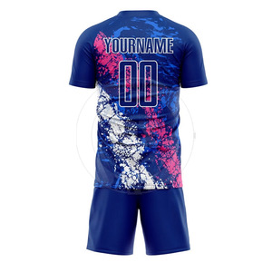 ชุดฟุตบอลกีฬาแบบกำหนดเอง เสื้อฟุตบอล โพลีเอสเตอร์ แห้งเร็ว ระบายอากาศดี โรงงาน OEM ขายส่งชุดทีม - Product Image 3