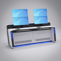 Système de console modulaire pour poste de contrôle de diffusion, console de poste de travail professionnelle pour centre de commandement 911, conception de mobilier