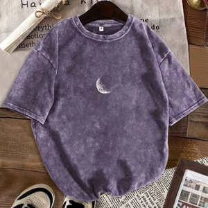 Camiseta con Estampado Gráfico de Moda, Estilo Vintage Informal, Manga Corta, Unisex, Ropa Urbana de Verano, Fabricante de Ropa, Proveedor OEM - Product Image 1