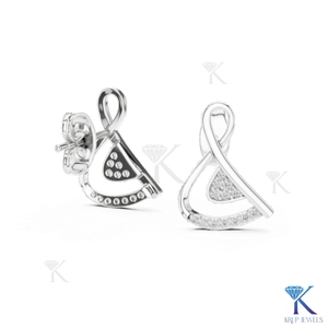 <b>Ribbon</b> Stud Earrings Butterfly 14K 18K Solid Gold Fine Women Minimalist <b>Wedding</b> Party Jewelry Manufacturer - Product Image 5