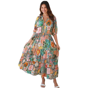 Vestido Largo Estampado Floral para Mujer, Estilo Resort - Product Image 4