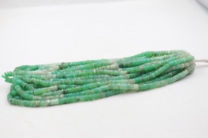 Natural Shaded Chrysoprase Faceted <b>Beads</b> Heishi Wheel Design Tyre <b>Beads</b> in Stone Style - Product Image 2