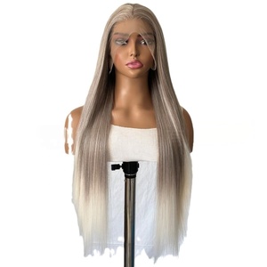 <span class=keywords><strong>Parrucca</strong></span> Frontale in Pizzo HD 13x4 Regolabile Resistente al Calore per <span class=keywords><strong>Donna</strong></span>, Pre-Piumata, Senza Colla, Grigio-Bianca, di Alta Qualità - Vendita all'Ingrosso - Product Image 5