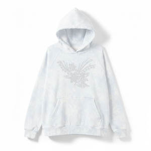 Sudadera con Capucha de Punto para Mujer, Estilo Urbano, Invierno, Lavado Ácido, con Pedrería, Ligera, Material Cómodo de Alta Calidad, Detalle de Piedras para la Calle - Product Image 1