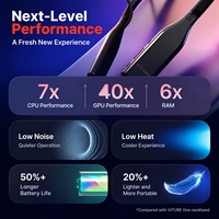VITURE Pro XR – Hôte informatique intelligent à tour de cou pour lunettes AR, appareil de streaming cinéma privé, contrôle gestuel, affichage multi-écrans