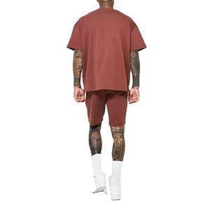 เสื้อยืดแขนสั้นผ้าทนทานใส่สบายเหมาะสำหรับผู้ชาย ราคาไม่แพง ทันสมัย พร้อมกางเกงขาสั้นผู้ชายเนื้อนุ่มเป็นชุด - Product Image 1