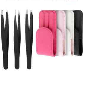 Custom Design Stainless Steel Eyelash Tweezers Eyebrow Scissors <b>Tool</b> <b>Case</b> Eyebrow Tweezers - Product Image 1