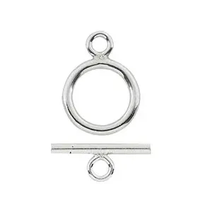Chakralume 925 Sterling <b>Silver</b> Plated Round Toggle Clasp 26mm Jewelry Making Secure Closure DIY Wholesale OEM Supplier - Product Image 3
