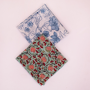 Bohemian Style Cotton Block Print Bandana 21X21 Inch Custom Promotional Scarf Wholesale Supplier Manufacturer Factory - Product Image 3