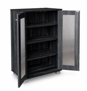 Shoe Rack Wooden - 2-Door Engineered Wooden Shoe Cabinet, 4-Tier Shoe <b>Storage</b> Cabinet with Doors Adjustable Shelves, Wooden - Product Image 5