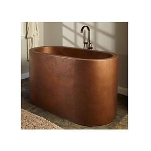 Bañera de latón ovalada de última tendencia, hecha a mano, moderna, independiente, cuidadosamente elaborada por artesanos indios - Product Image 3