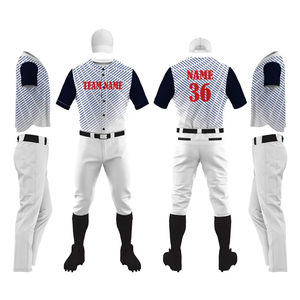 Uniforme de Béisbol de Poliéster Premium, Manga Corta, Estampado, Absorbente de Humedad, Fabricación OEM, para Entrenamiento y Partidos - Product Image 1