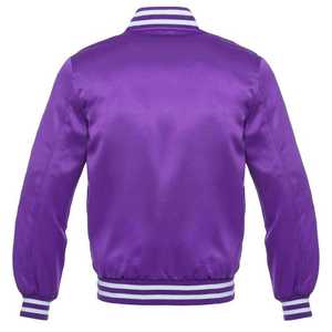 High Quality Cheap Price Custom Logo Satin Varsity Jackets New Arrival Streetwear Style <b>Men</b> Bomber Jackets - Product Image 4