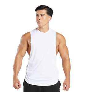 เสื้อกล้ามถักทรงโอเวอร์ไซส์สีขาวสำหรับผู้ชาย Hawk Eye Sports 2026 ระบายอากาศได้ดี เป็นมิตรกับสิ่งแวดล้อม น้ำหนัก 220 กรัม เหมาะสำหรับออกกำลังกาย สีพื้นเรียบง่าย สวมใส่สบาย - Product Image 1