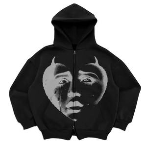 Sudaderas con Cremallera Personalizadas al por Mayor, Unisex, Estilo Urbano, Vintage, Sudaderas con Estampado Gráfico - Product Image 2