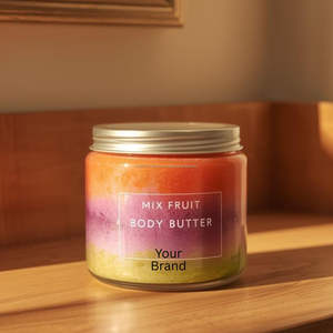 ผลิตภัณฑ์บำรุงผิวผสมผลไม้หลากหลายชนิด บัตเตอร์บำรุงผิว กลิ่นหอมจากธรรมชาติ สำหรับผิวหน้าหรือผิวกาย ผลิตภัณฑ์ความงามจากธรรมชาติ รับผลิตแบบ Private Label จำนวนมาก - Product Image 1