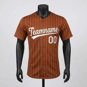 Pakistan Made Wholesale Best Quality Unisex Baseball Jersey with Printed Design Full Button 100% Polyester Jersey - Product Image 1