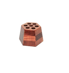 Organisateur de bureau en bois artisanal de qualité supérieure |   Support de stylos esthétique multi-trous, accessoires de bureau pour postes de travail, présentoir de papeterie - Product Image 6