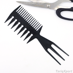 Professional Portable Custom Logo Home Eco-Friendly <b>Wide</b> Tooth Fork <b>Comb</b> Plastic Large Size Classic Style Adult Use - Product Image 2