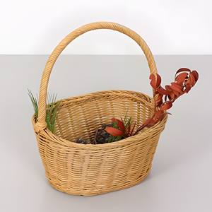 Panier en rotin avec poignée, prix le plus bas, accessoire de rangement haut de gamme, nouveauté, panier à fleurs - Product Image 4