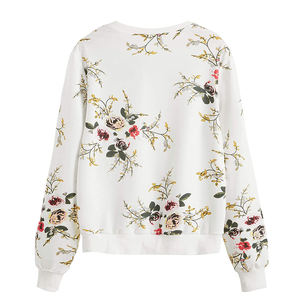 Sudadera de Algodón y Poliéster Lisa, Personalizada con Diseño OEM, de Manga Larga para Mujer, con Cuello Redondo 2026 - Product Image 3