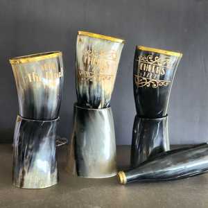 Verre à whisky en corne de Viking, inspiré de Game of Thrones, design animalier, matériau organique, finition polie, toucher réel, qualité alimentaire européenne - Product Image 6