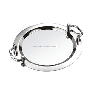 Bandeja de Servir de Aluminio Resistente, Hecha a Mano, Personalizable, con Acabado Pulido, Plato Metálico Multiusos para Té, Café, Aperitivos y Comida - Product Image 6