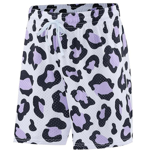 Customizable Drawstring 100% Polyester Canvas <b>Windproof</b> Mid Waist Digital Printing Pockets Breathable Casual Workout Shorts Men - Product Image 4