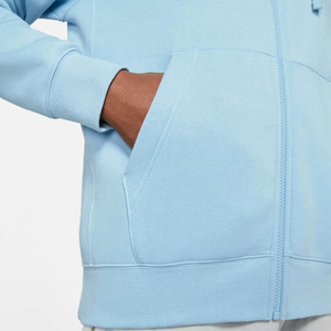 Sweat à capuche zippé bleu ciel pour homme – Veste polaire premium décontractée style streetwear en coton doux – Tendance hiver - Product Image 3