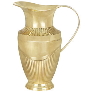 เหยือกน้ำ8นิ้วทำด้วยมือมีสไตล์ดีไซน์โดดเด่นทำจากทองเหลืองสำหรับตกแต่งบ้านและสินค้าให้เป็นของขวัญผลิตในอินเดีย - Product Image 1