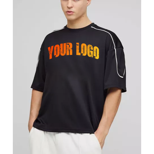 Camiseta Oversize para Hombre al por Mayor, de Alta Calidad, 100% Algodón Peinado Pesado, Estilo Urbano, con Logotipo Personalizado Impreso DTG, Casual, de Largo Extendido - Product Image 1