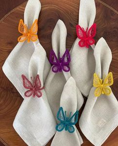 Handmade Bamboo Butterfly Napkin Ring Bohemian <b>Table</b> Decoration Home Use Irregular Shape 1 Piece - Product Image 4