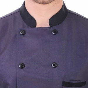 Veste de chef unisexe sur mesure de qualité supérieure avec logo personnalisé en tissu de velours côtelé pour restaurant, bar, uniforme de travail alimentaire de haute qualité - Product Image 4