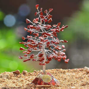Vente en gros 300 naturel rouge jaspe puces de pierres précieuses base pyramidale organique Reiki guérison Feng Shui pour la décoration intérieure pierre semi-précieuse - Product Image 3