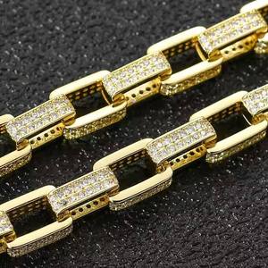 Indian Manufacture Unisex Hip Hop Iced Out Diamond <b>Silver</b> Plated Luxury <b>Bracelet</b> with Secure Box Clasp Available Factory Price - Product Image 4