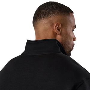 Sudadera Negra de Cuello Alto con Cierre de Cremallera para Hombre, Informal, de Forro Polar, para Gimnasio, Deportiva, Estilo Urbano, Top de Moda - Product Image 4