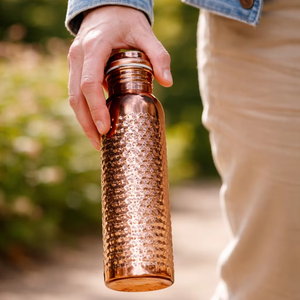 Botella de Cobre para Cerveza, Diseño Antiguo, a Prueba de Fugas, Cobre Puro, Tapa Clásica Push-Pull, Apta para Alimentos, Gran Capacidad - Product Image 2