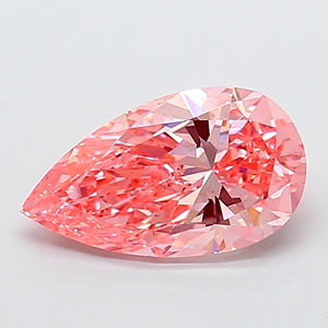 Fancy <b>Pink</b> Pear Cut Lab grown Diamond Loose Stone For Jewelry Making - Product Image 2