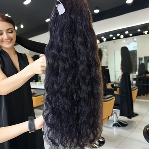 Venta al por mayor indio recto Remy extensiones de cabello precio de fábrica en la cutícula alineados virgen paquetes de cabello humano de onda suelta profunda estilos - Product Image 4