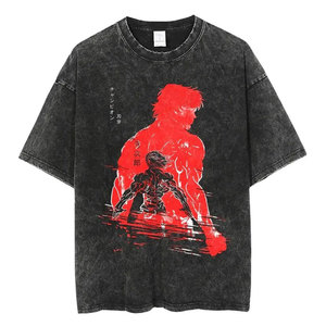 Camiseta Personalizada para Hombre y Mujer, Estilo Hip Hop Vintage con Lavado Ácido, Imprime Tu Propio Logotipo, Camiseta Negra de Verano Unisex - Product Image 2