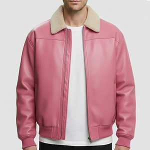 Best Design High Zipper Winter Winter <b>Jacket</b> <b>Men</b> Customized New Fashion <b>Men</b> <b>Leather</b> <b>Jacket</b> High Quality <b>Brown</b> Canvas Fabric - Product Image 1