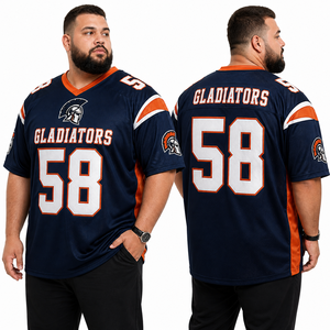 Camiseta de Fútbol Americano al por Mayor, Tallas Grandes, Logotipo Bordado Personalizado, Nombre y Número, Uniforme de Equipo Extra Grande, Fabricante OEM, Venta al por Mayor para Hombre - Product Image 2