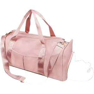 Unisex Gym Duffel <b>Bag</b> with Shoe Compartment Adjustable Strap Large Capacity Fabric Zipper Closure Casual Style Wholesale - Product Image 4