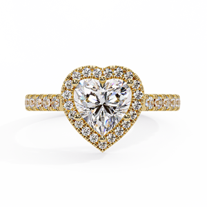 Anillos de Diamantes Cultivados en Laboratorio con Halo de Oro Sólido de 14K Certificados por IGI, Anillos de Boda Certificados por IGI, Anillos de Aniversario Personalizados al por Mayor - Product Image 4